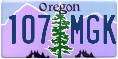 OR license plate 107MGK