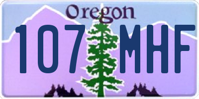 OR license plate 107MHF