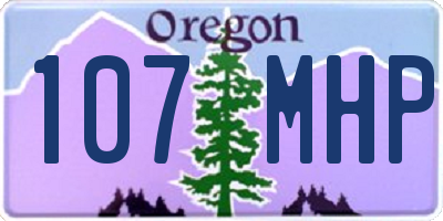OR license plate 107MHP