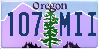 OR license plate 107MII