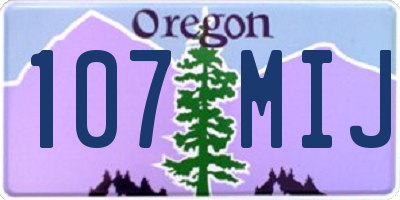 OR license plate 107MIJ