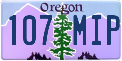 OR license plate 107MIP