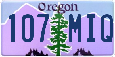 OR license plate 107MIQ