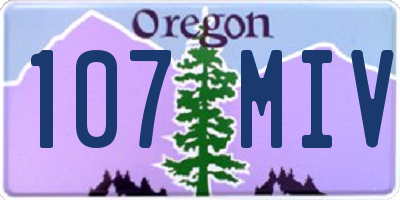 OR license plate 107MIV