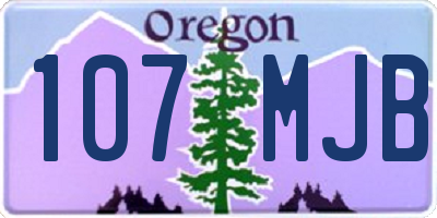 OR license plate 107MJB