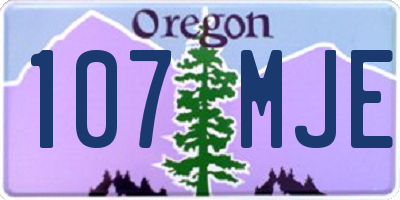 OR license plate 107MJE
