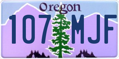 OR license plate 107MJF