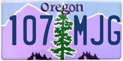 OR license plate 107MJG