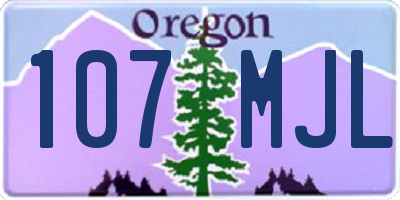 OR license plate 107MJL
