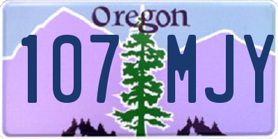 OR license plate 107MJY