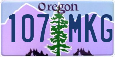 OR license plate 107MKG