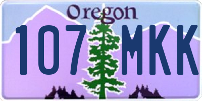 OR license plate 107MKK