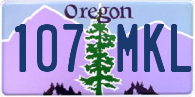OR license plate 107MKL