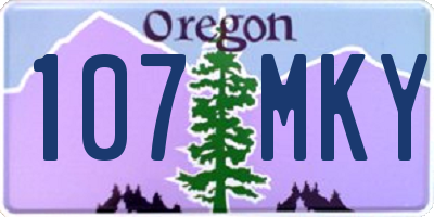 OR license plate 107MKY