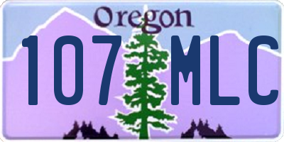 OR license plate 107MLC