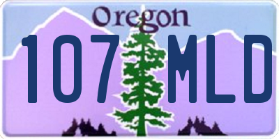 OR license plate 107MLD