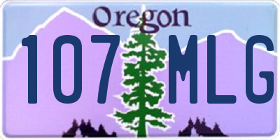 OR license plate 107MLG