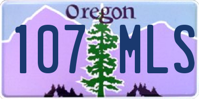 OR license plate 107MLS