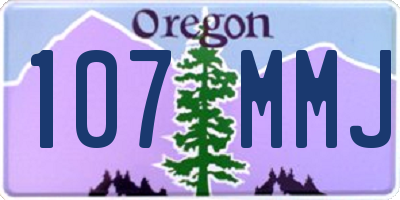 OR license plate 107MMJ