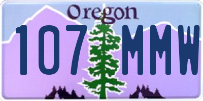 OR license plate 107MMW