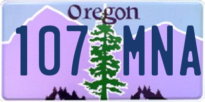 OR license plate 107MNA