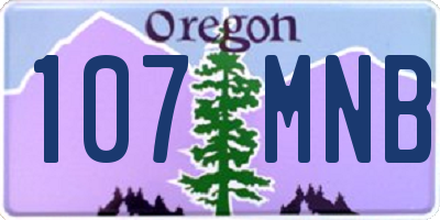 OR license plate 107MNB