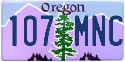 OR license plate 107MNC