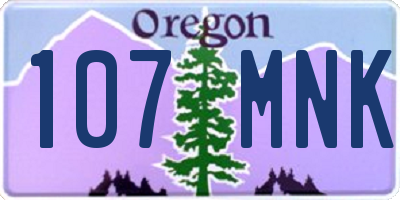 OR license plate 107MNK