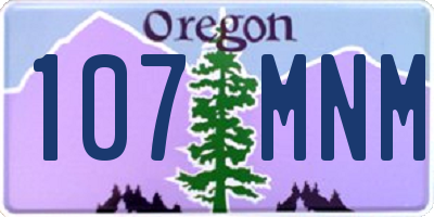 OR license plate 107MNM