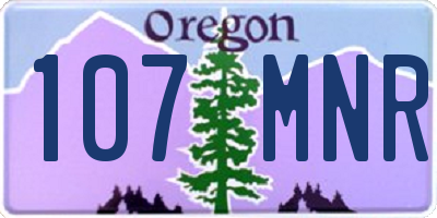 OR license plate 107MNR
