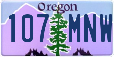 OR license plate 107MNW
