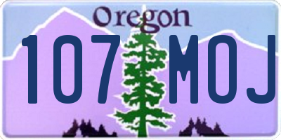 OR license plate 107MOJ