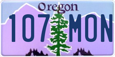 OR license plate 107MON