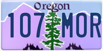 OR license plate 107MOR