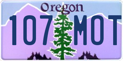 OR license plate 107MOT