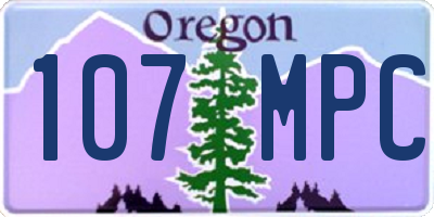 OR license plate 107MPC