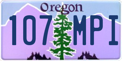 OR license plate 107MPI
