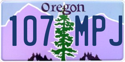 OR license plate 107MPJ