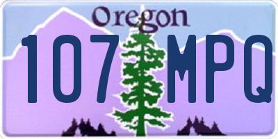 OR license plate 107MPQ