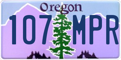 OR license plate 107MPR
