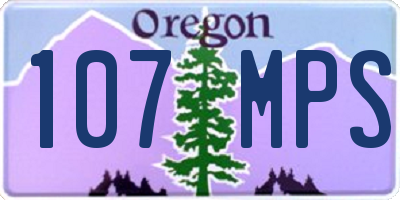 OR license plate 107MPS