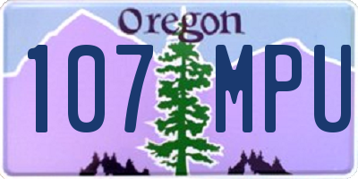 OR license plate 107MPU