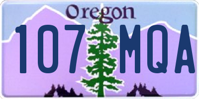 OR license plate 107MQA