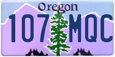 OR license plate 107MQC