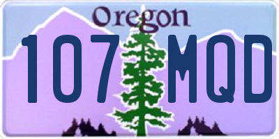 OR license plate 107MQD