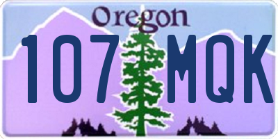 OR license plate 107MQK