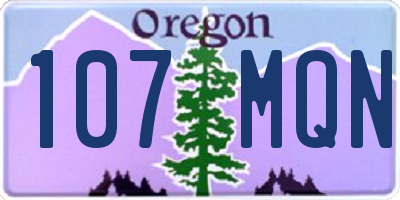 OR license plate 107MQN
