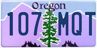 OR license plate 107MQT