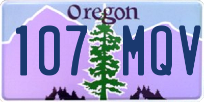 OR license plate 107MQV