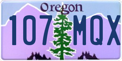 OR license plate 107MQX